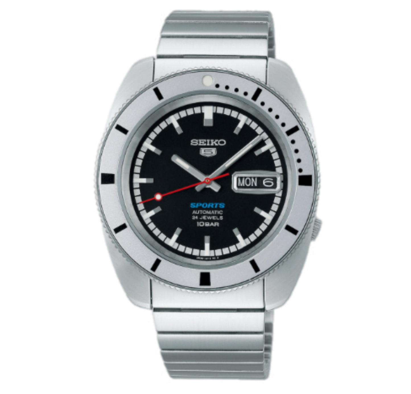 Seiko SRPL05K1 Men's 5 Sports Pepper Black 1968 Recreation Limited Edition Automatic Bracelet Strap Watch. image 0