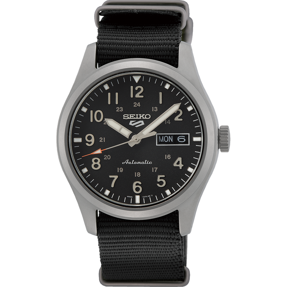 Seiko 5 Sports Field Collection Automatic Black Dial Day Date Men's Watch SRPG37K1 image 0