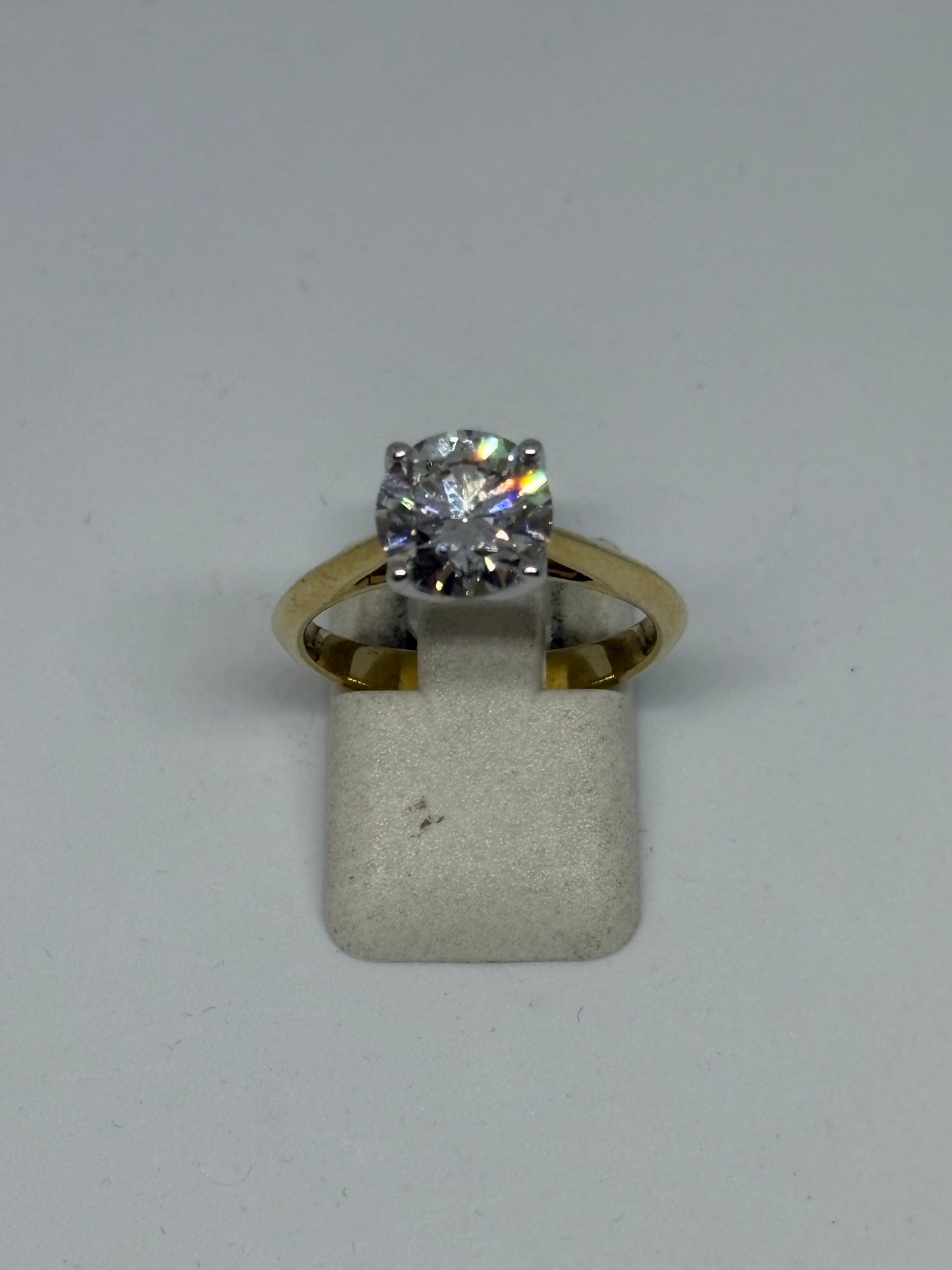 Lab Grown Diamond round cut 2ct ring