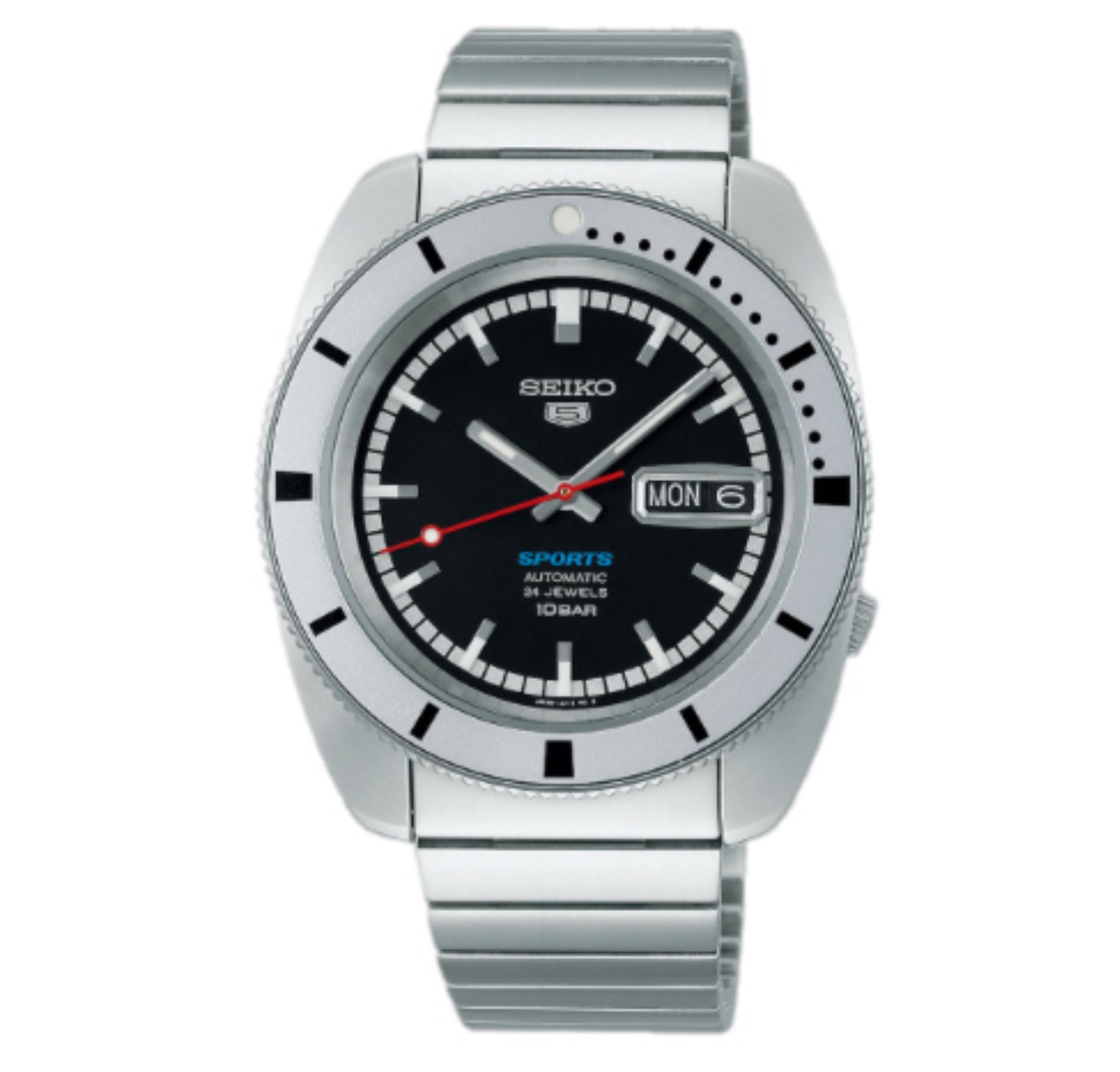 Seiko SRPL05K1 Men's 5 Sports Pepper Black 1968 Recreation Limited Edition Automatic Bracelet Strap Watch. image 0