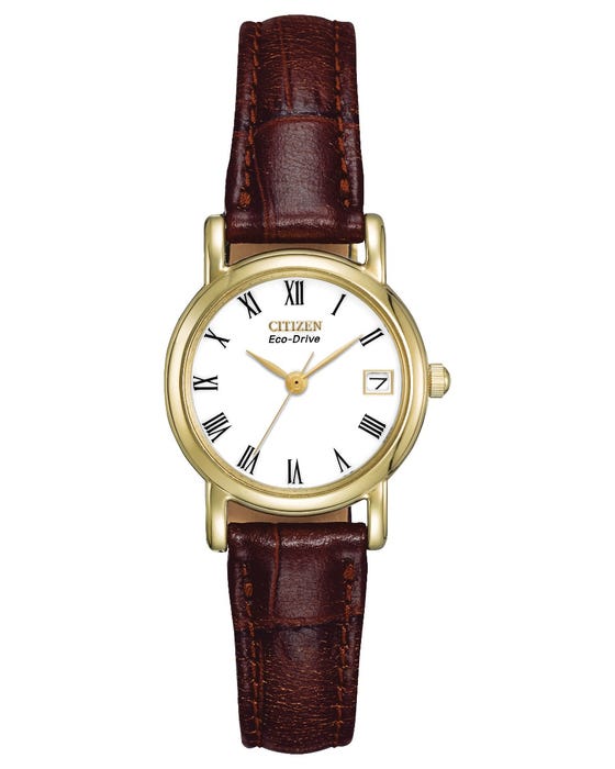 Ladies citizen brown leather strap watch EW1272-01B image 0