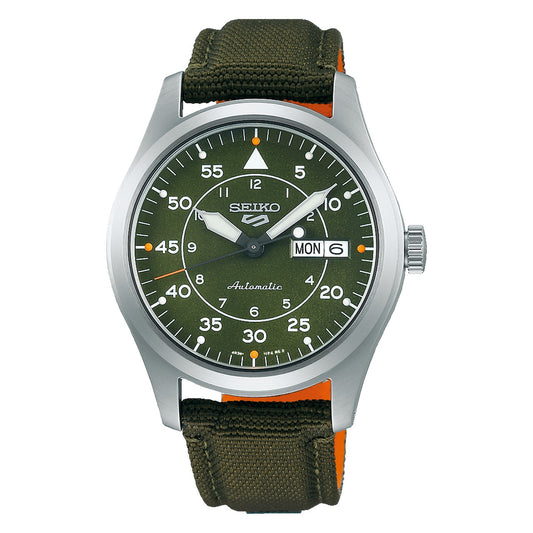 Seiko 5 Sports Flieger Automatic Green Dial Green Strap Men's Watch SRPH29K1 image 0
