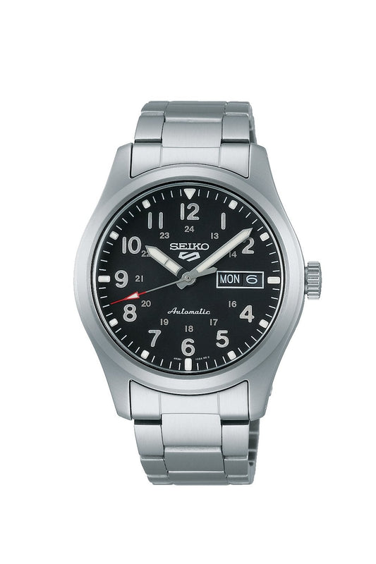 Seiko 5 Sports Field Black Dial Stainless Steel Bracelet Watch SRPG27K1 image 0