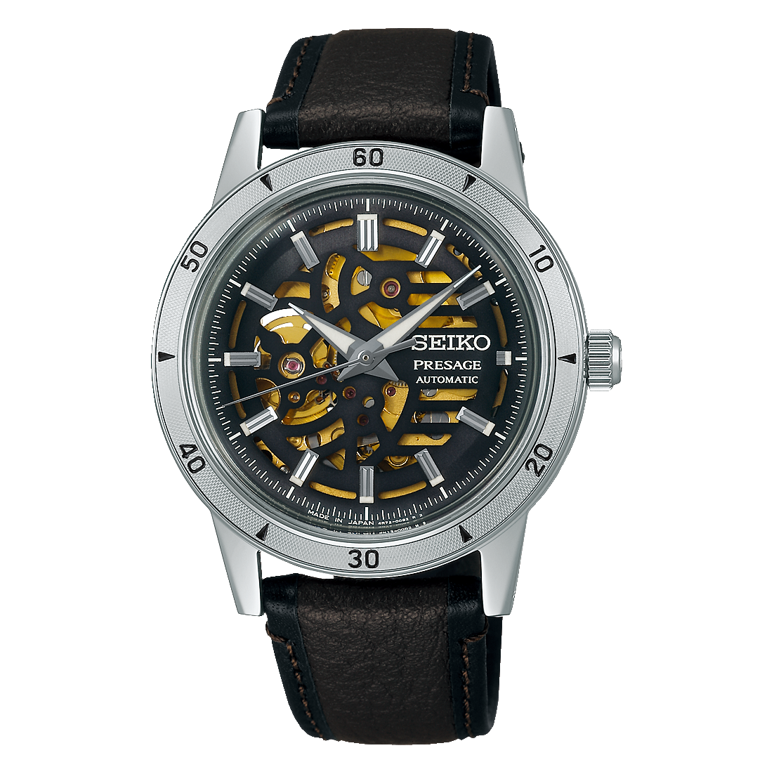 Seiko Presage Style 60s Watch | Elegant Yet Rugged Biker Style | 39.5mm | Automatic | Grey image 0