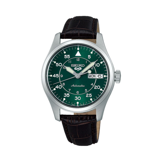 Seiko 5 'Kelly Green Fleiger' Suit Style Automatic 36mm Mens Watch SRPJ89K1 image 0