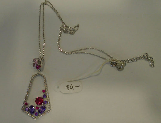 Ladies silver crystal set necklace image 0