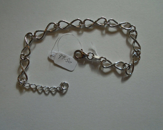 Ladies sterling silver chain bracelet image 0