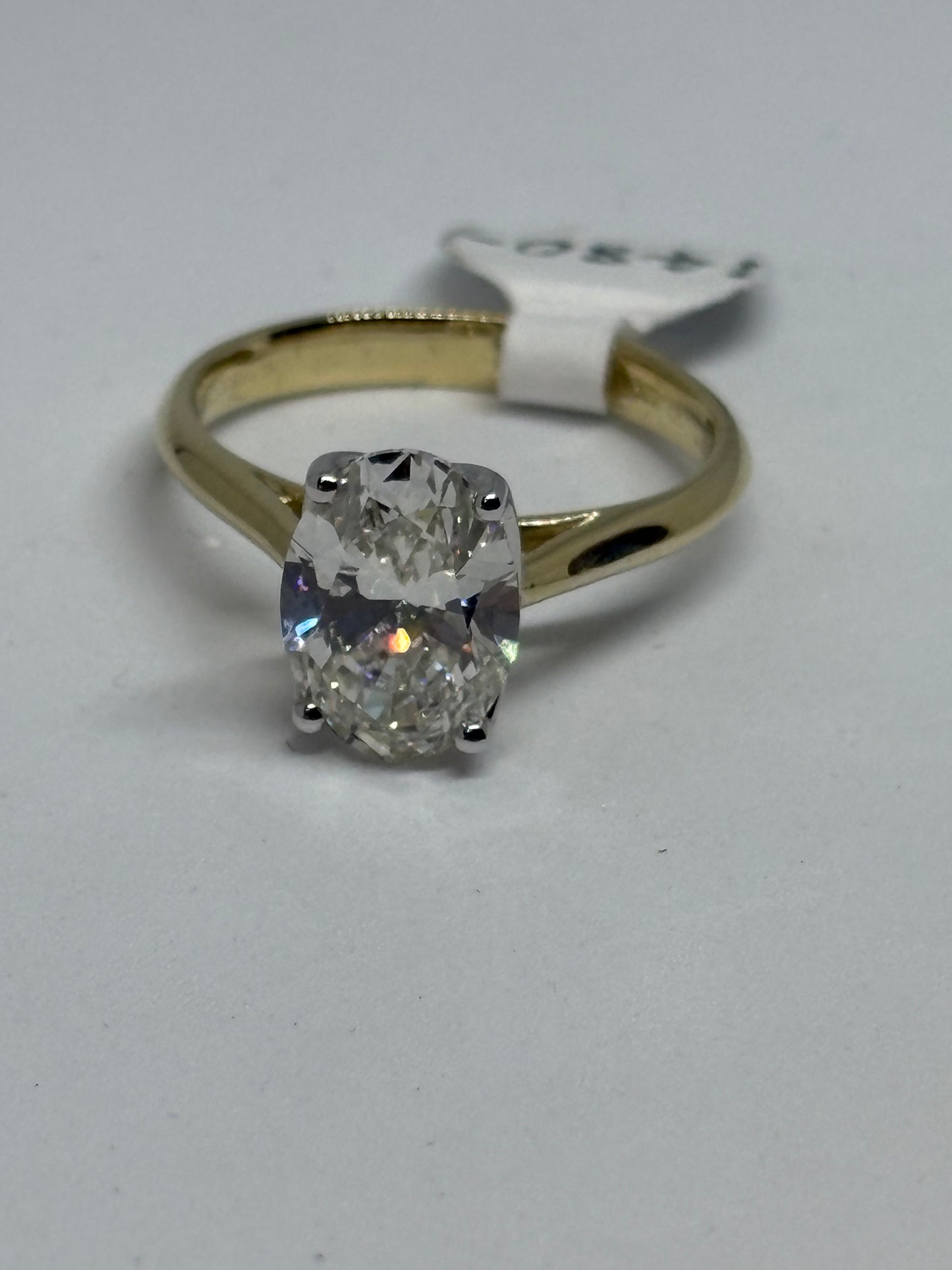 Lab grown diamond ring with certificate
