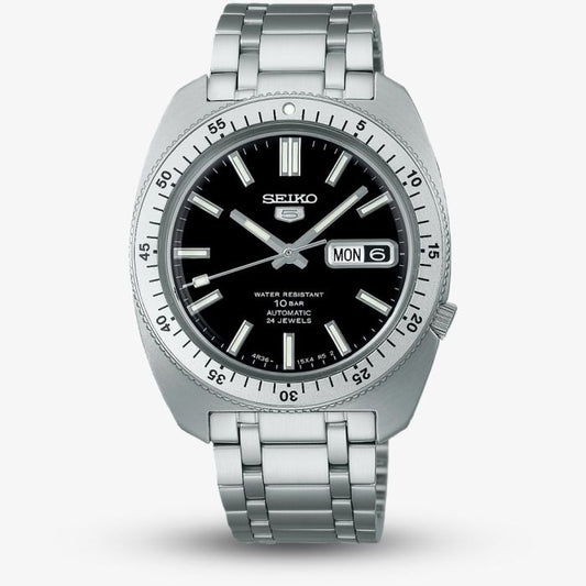 SEIKO Mens Limited Edition Gene Kranz Recreation Black Dial Watch SRPL93K1